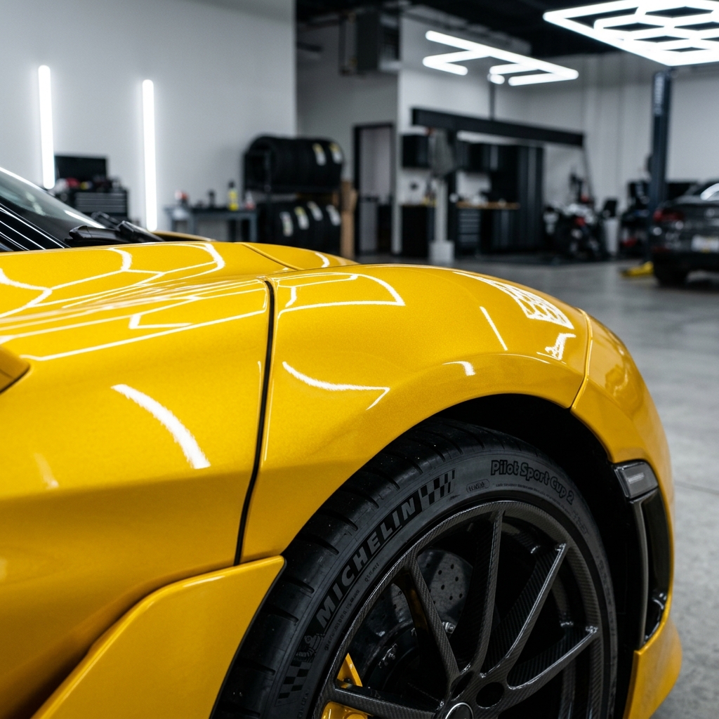 Glossy automotive clear coat finish